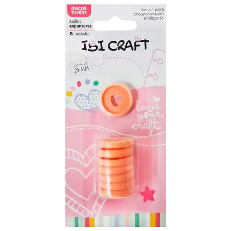 DISCOS DE EXPANSION 24mm CORAZON X8 DURAZNO