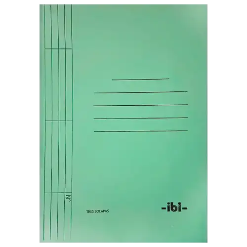 CARPETA CARTULINA 3 SOLAPAS OFI VERDE IBI