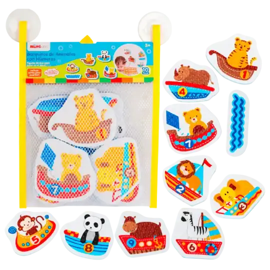 FIGURAS BARCO CON ANIMALES 10PZAS