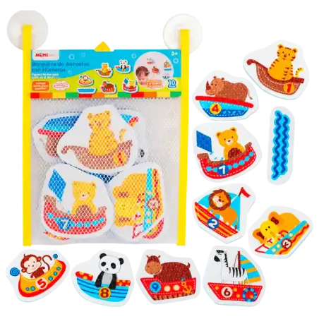 FIGURAS BARCO CON ANIMALES 10PZAS