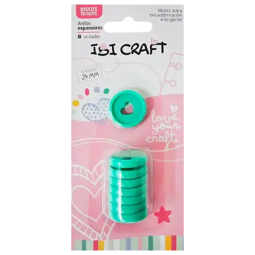 DISCOS DE EXPANSION 24mm CORAZON X8 VERDE PAS IBIC