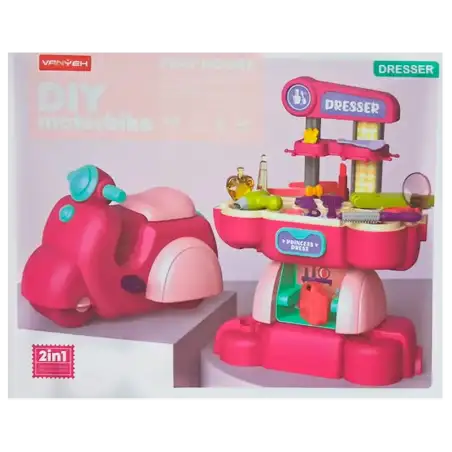 SET 2EN1 MOTO ROSA EN PELUQUERIA