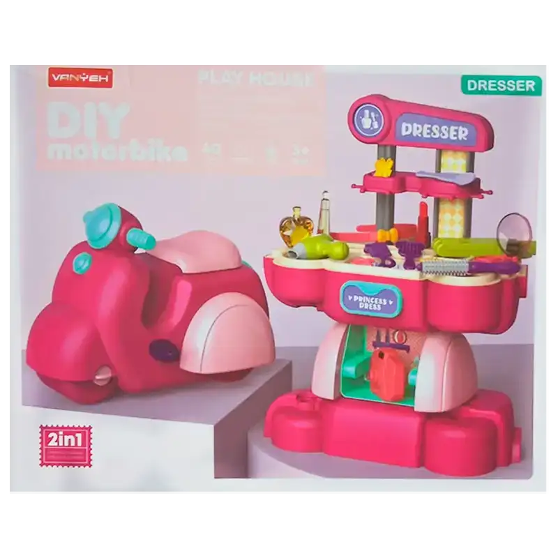 SET 2EN1 MOTO ROSA EN PELUQUERIA