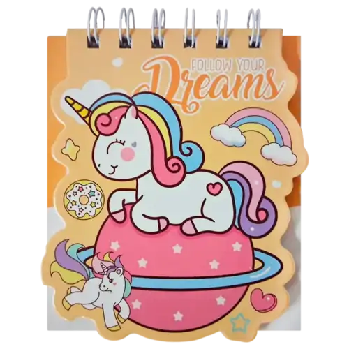 LIBRETA ESPIRALADA UNICORNIO 60HJS