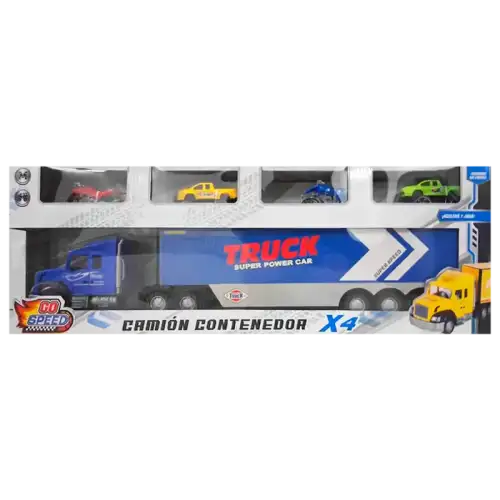 CAMION CONTENEDOR CON VEHICULOS