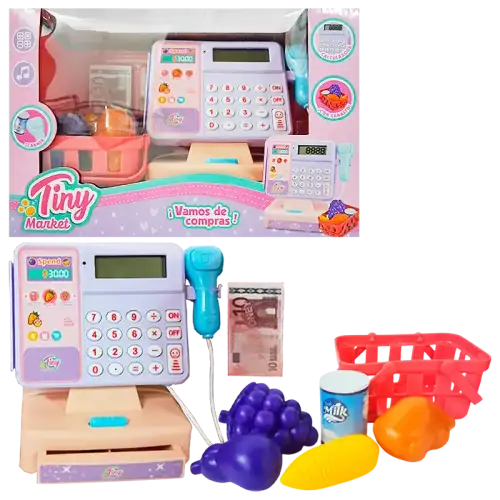 CAJA REGISTRADORA  CON ACCESORIOS Y SONIDO TINY