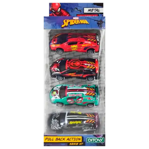 SPIDERMAN PULL BACK X4