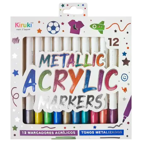 MARCADORES ACRILICOS METALICOS X 12 u