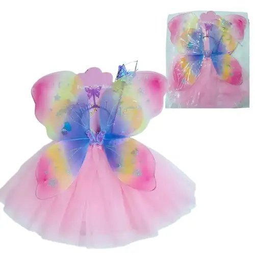 TUTU ALITA VARITA Y VINCHA MULTICOLOR