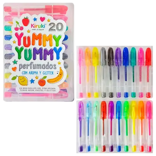 MINI ROLLERS KIRUKI TINTA GEL PERFUMADOS X20U