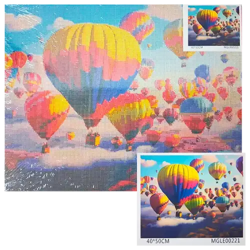 CUADRO DIAMANTE FIESTA DE GLOBOS 40X50CM