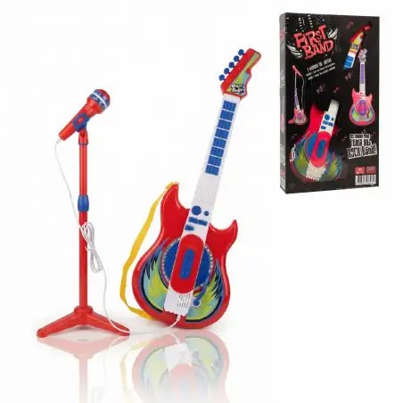 MICROFONO DE PIE DOBLE CON GUITARRA