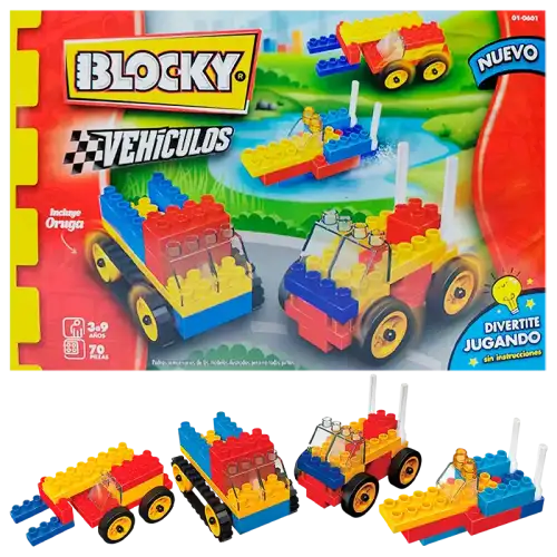 BLOCKY VEHICULOS 2 70 PIEZAS