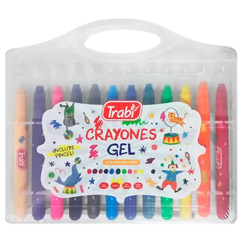 CRAYONES EN GEL VALIJA X12 TRABI
