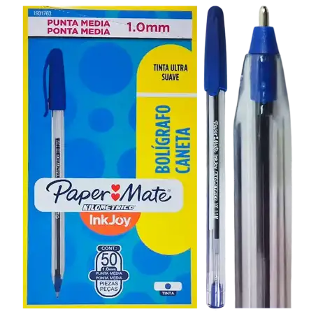 BOLIGRAFO INKJOY X50 AZUL PAPER MATE