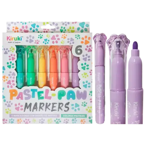 MARCADORES PASTEL PAW X6