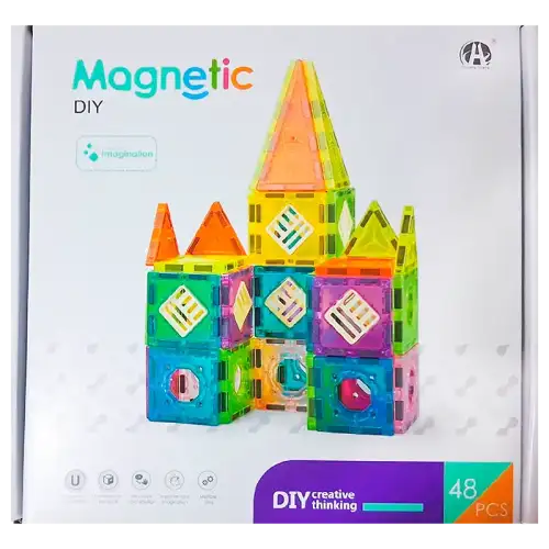 BLOQUES MAGNETICOS PARA ARMAR 48PZAS