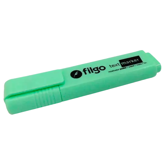 RESALTADOR TEXT MARKER PASTEL VERDE X1 FILGO