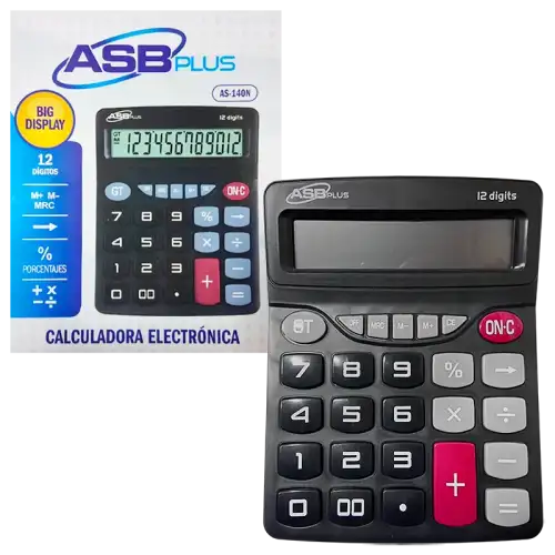 CALCULADORA GRANDE 12Dig ASB