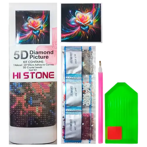 DIAMOND PAITING 20X20CM ROSA