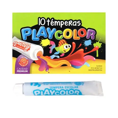 TEMPERA PLAYCOLOR POMO CELESTE 8CC X10