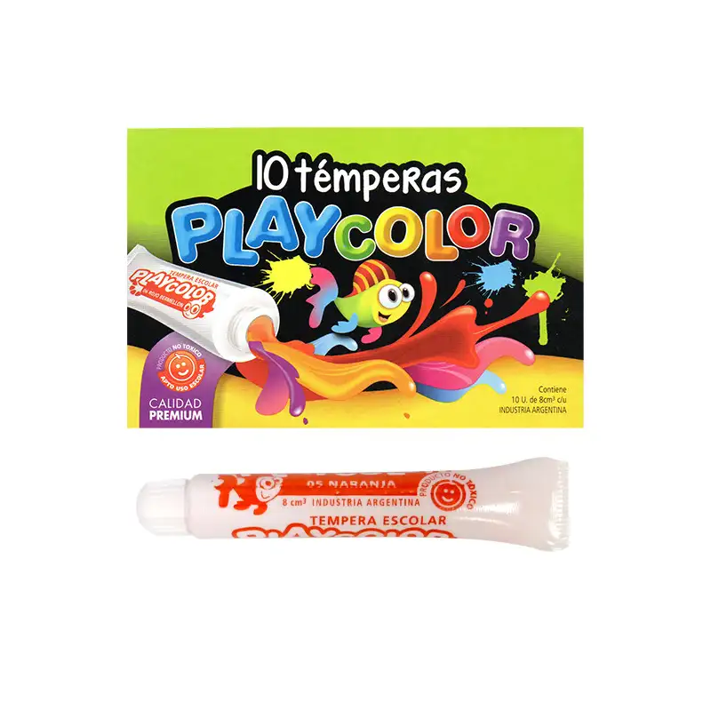 TEMPERA PLAYCOLOR POMO NARANJA  8CC X10
