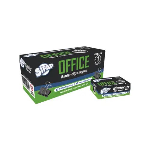 BINDER 1 SIFAP NEGRO X12U 19MM