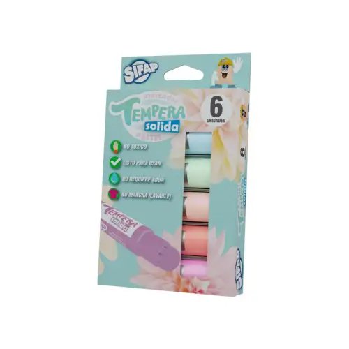 TEMPERA SIFAP SOLIDA PASTEL X6