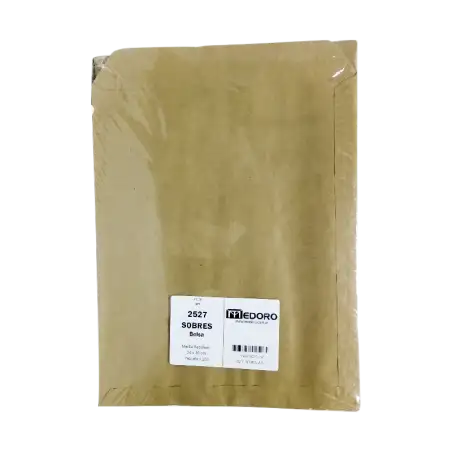 SOBRE PAPEL MADERA 80GR 24X30 X100U