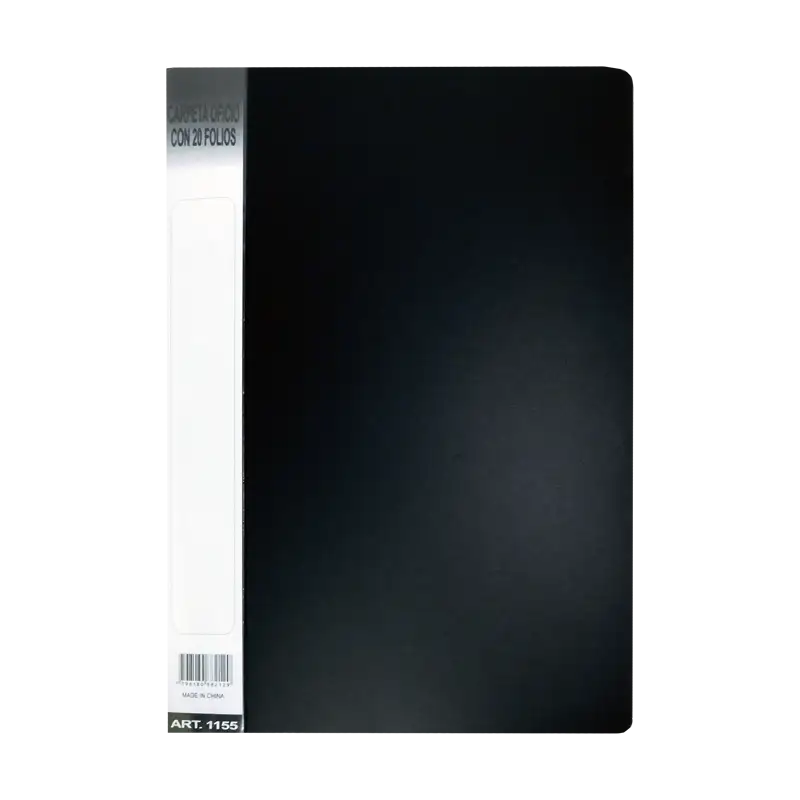CARPETA C/20 FOLIOS AVIOS OFICIO NEGRA