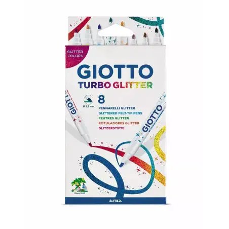 MARCADORES GIOTTO TURBO GLITTER X8