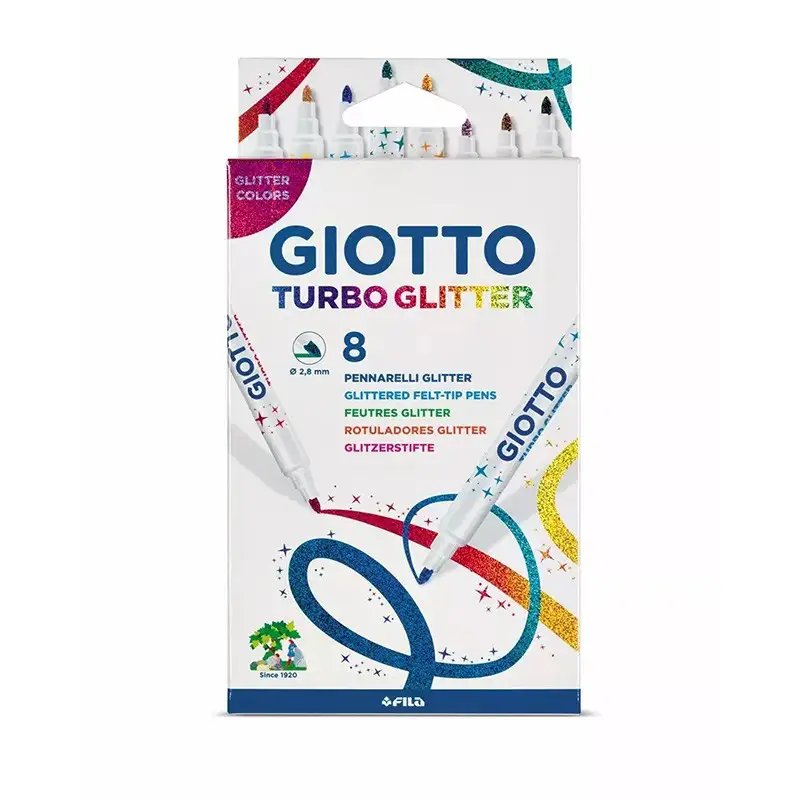 MARCADORES GIOTTO TURBO GLITTER X8