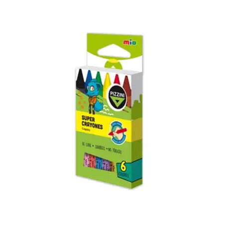 CRAYONES SUPER LAVABLE PIZZINI X6