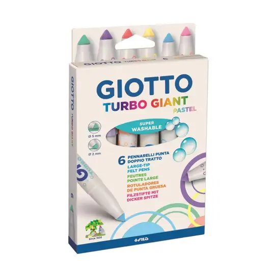MARCADORES GIOTTO GIANT PASTEL MAXI X6