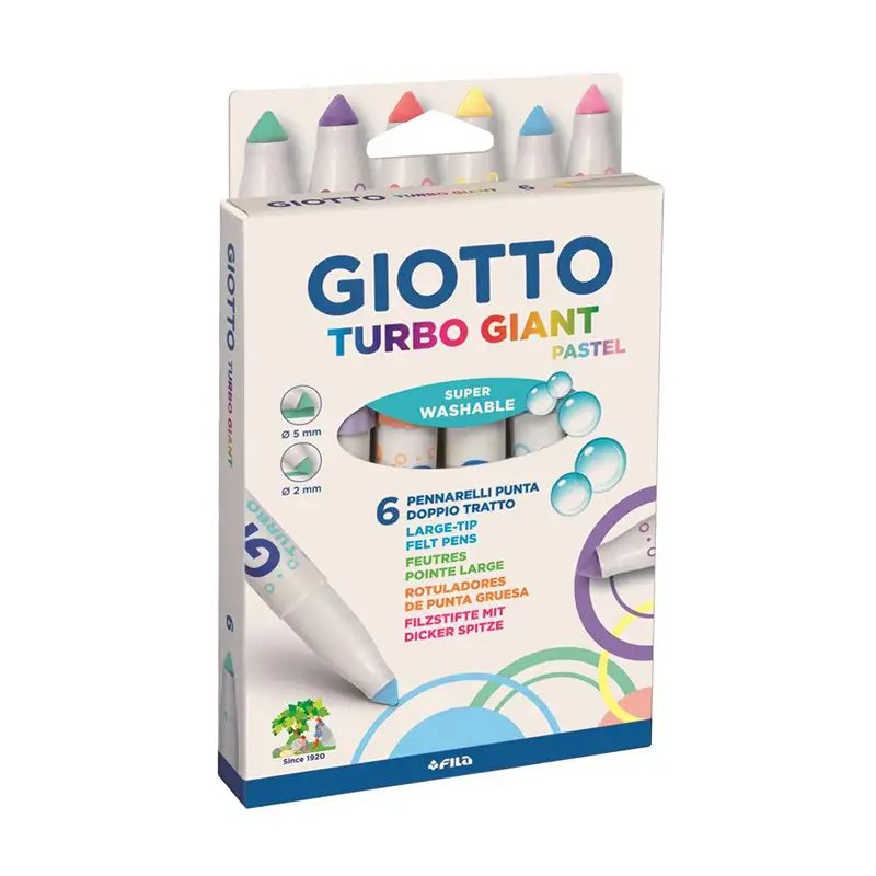 MARCADORES GIOTTO GIANT PASTEL MAXI X6