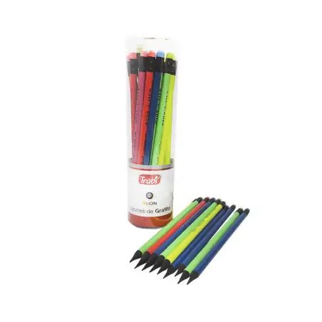 LAPIZ GRAFITO TRABI HB FLUO X36