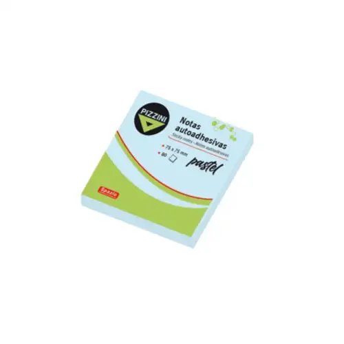 NOTAS AUTOADHESIVAS PIZZINI 75X75 PASTEL CELESTE