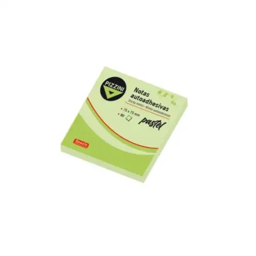 NOTAS AUTOADHESIVAS PIZZINI 75X75 PASTEL VERDE