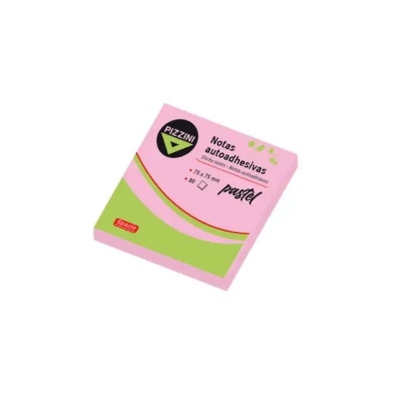 NOTAS AUTOADHESIVAS PIZZINI 75X75 PASTEL ROSA