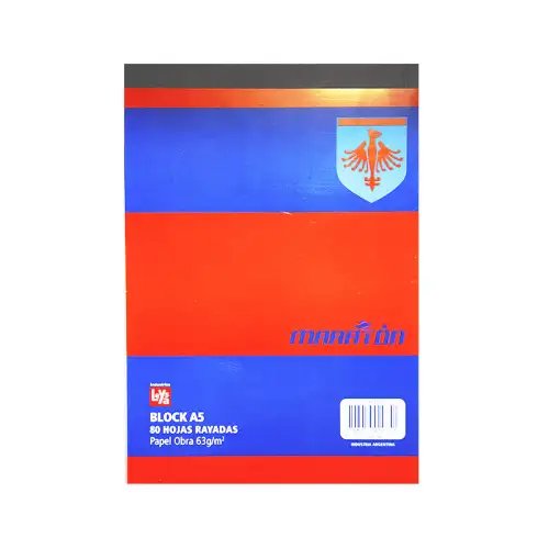 BLOCK MARATON A5 16X21 PEGADO 80HJS RAYADAS