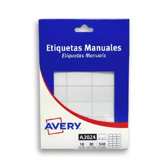 ETIQUETA  AVERY  3024  19.8MM X 33.7MM