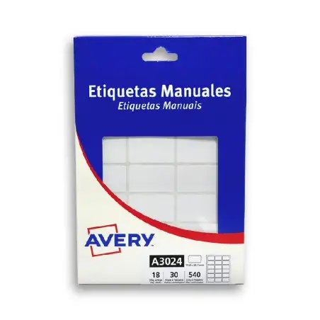 ETIQUETA  AVERY  3024  19.8MM X 33.7MM