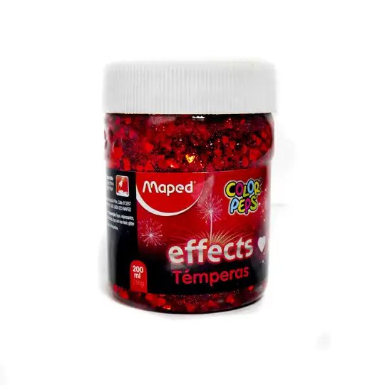 TEMPERA MAPED EFECT CORAZONES POTE 200ML
