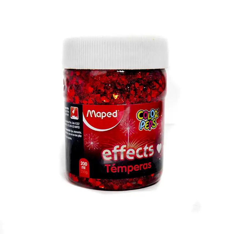 TEMPERA MAPED EFECT CORAZONES POTE 200ML