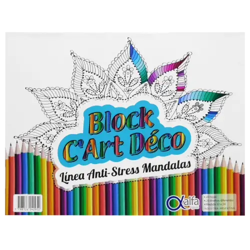 BLOCK ARTISTICO PARA PINTAR MANDALAS