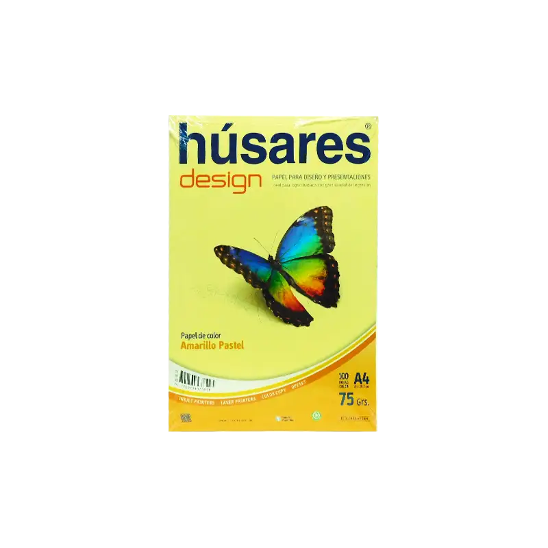 RESMA HUSARES A4 AMARILLO 75GR X100