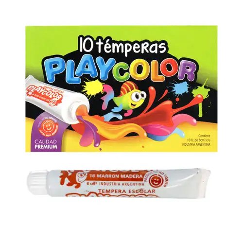 TEMPERA PLAYCOLOR POMO MARRON MADERA 8CC X10