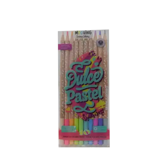 LAPICES DE COLORES MOOVING PASTELES X10U.