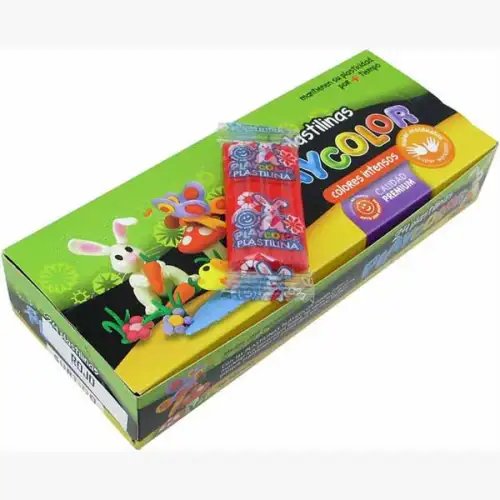 PLASTILINA PLAYCOLOR PANCITO ROJO X24