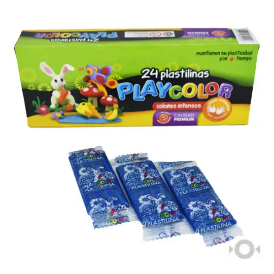 PLASTILINA PLAYCOLOR PANCITO AZUL X24